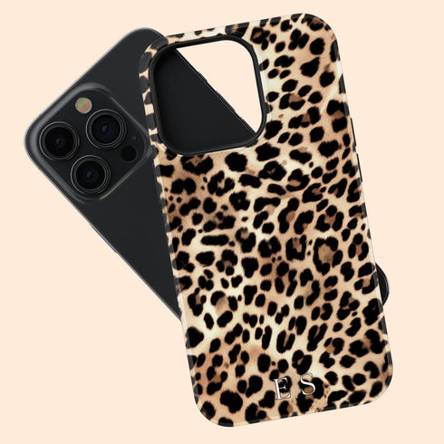 Custom Initials Lush Leopard iPhone Case