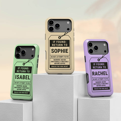 Personalized Lost & Found Tag iPhone Case