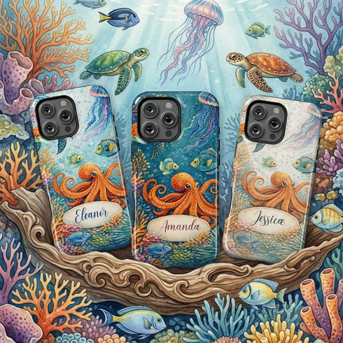 Personalized Enchanting Coastal Reef Collection iPhone Case