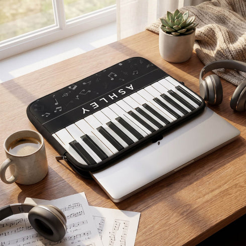 Personalized Piano Keys Laptop Sleeve