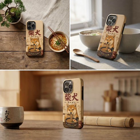 Personalized Shiba Inu Ramen iPhone Case