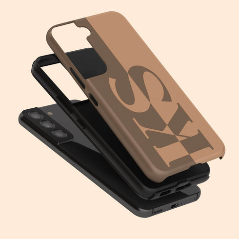 Personalized Minimalist Two-Tone Terra Galaxy Case