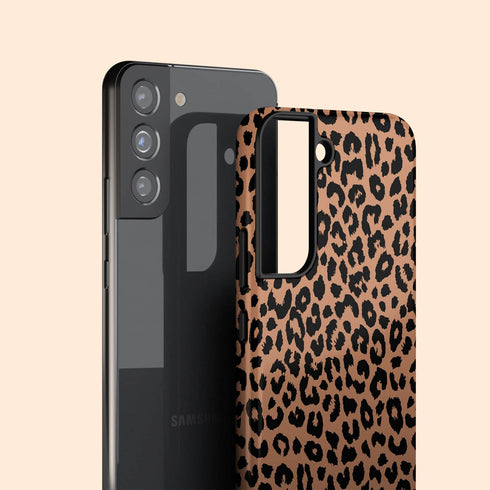 Chocolate Leopard Custom Initials Galaxy Case