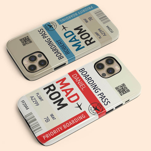 Personalized Tropical Getaway Boarding Pass iPhone Case