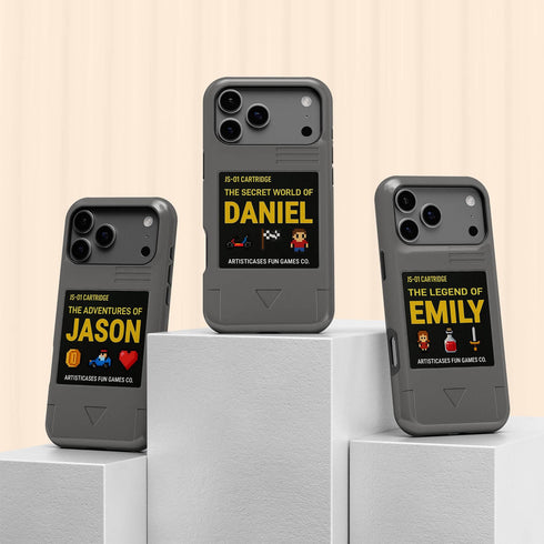 Personalized Pixel Retro Game Cartridge iPhone Case