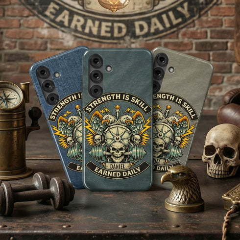 Personalized Gym Rat Strength is Skill Galaxy Case