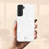 White Leopard Custom Curly Monogram Galaxy Case