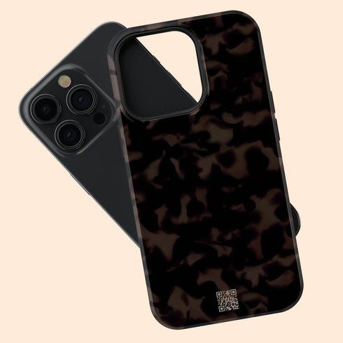 Custom QR Dark Tortoiseshell iPhone Case