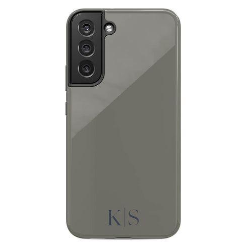 Custom Initials Earth Tones Monogram Galaxy Case - Dark