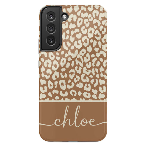 Boho Leopard Custom Name Galaxy Case