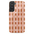 Custom Initials Tartan Plaid Checkerboard Galaxy Case