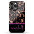 Custom Name Dark Tortoiseshell iPhone Case