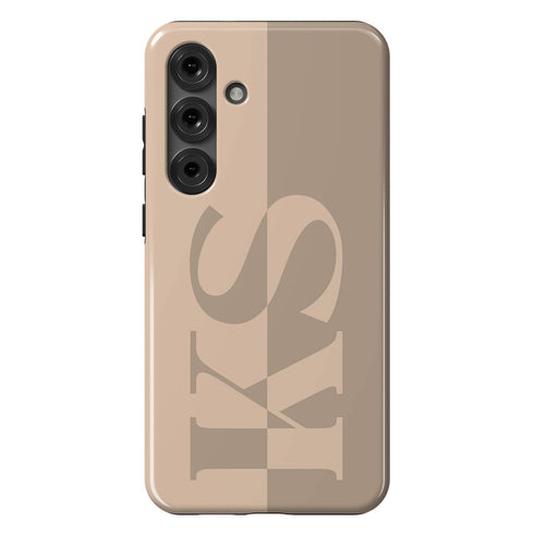 Personalized Minimalist Two-Tone Solid Galaxy Case