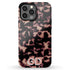 3D Custom Initials Dark Tort iPhone Case - Centered