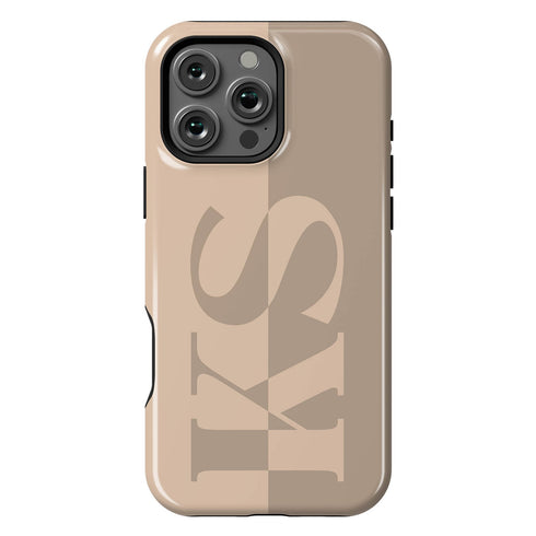 Personalized Minimalist Two-Tone Solid iPhone Case