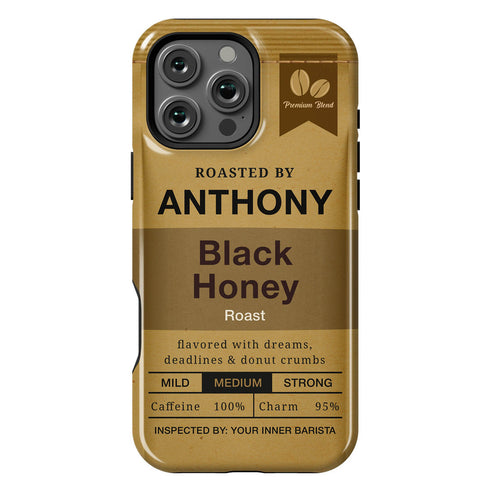 Personalized Morning Fuel Coffee Bean Bag iPhone Case