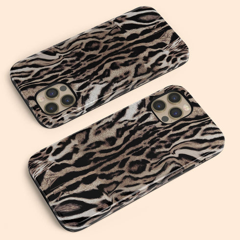 Custom Monogram Initials Chic Tiger iPhone Case