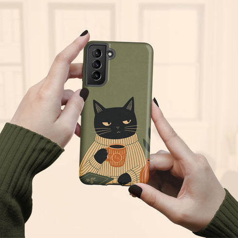 Personalized Judgy Cat Galaxy Case