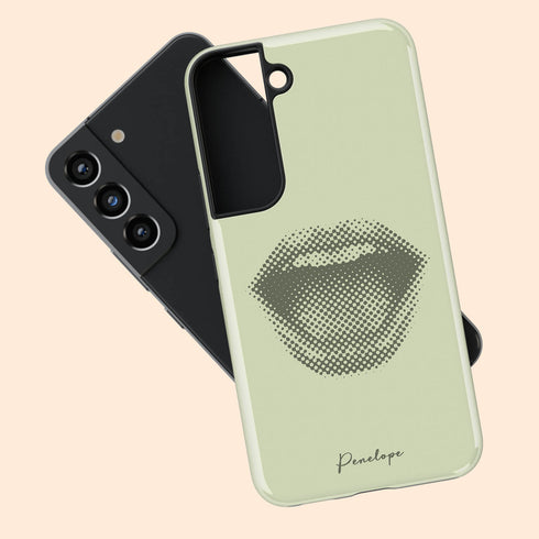 Personalized Pop Art Halftone Lips Galaxy Case
