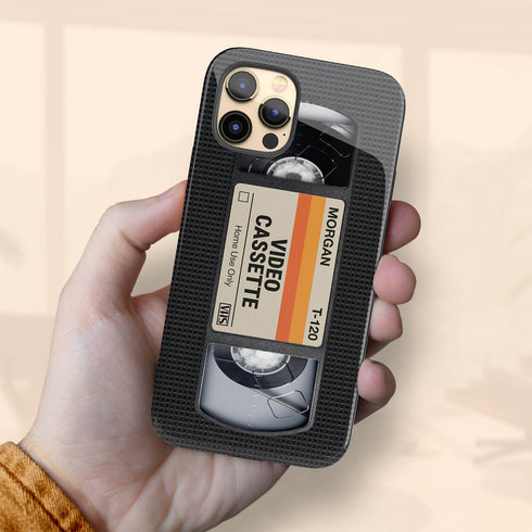 Personalized Retro VHS Video Cassette iPhone Case