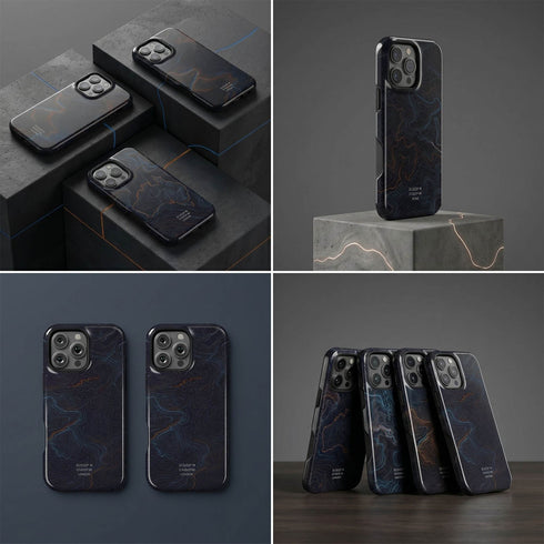 Personalized Midnight Topography iPhone Case