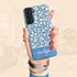 Custom Name Tiny Blue Floral Galaxy Case