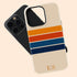 Custom Initials Retro Stripes iPhone Case