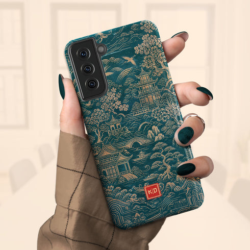 Personalized Golden Pagoda Garden Galaxy Case