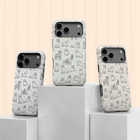 Personalized Dog Doodle Tag iPhone Case