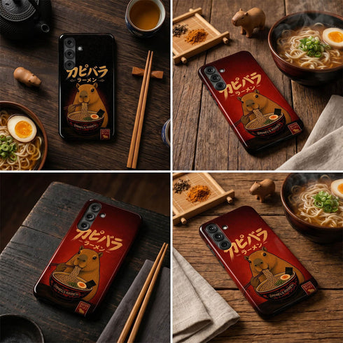 Personalized Capybara Ramen Galaxy Case