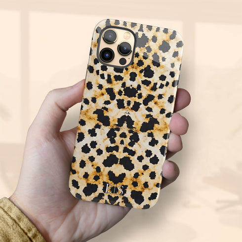 Personalized Luxe Inked Leopard iPhone Case
