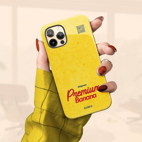 Personalized Premium Banana QR iPhone Case