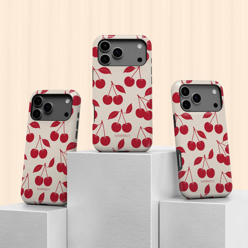 Personalized Cherry Pair iPhone Case