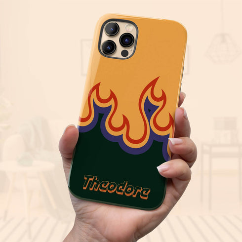 Personalized Cool Flame Effect iPhone Case