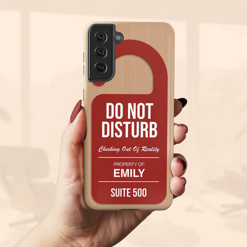 Personalized Hotel Charm Do Not Disturb Galaxy Case