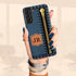 Personalized Denim Zipper Leather Patch Galaxy Case