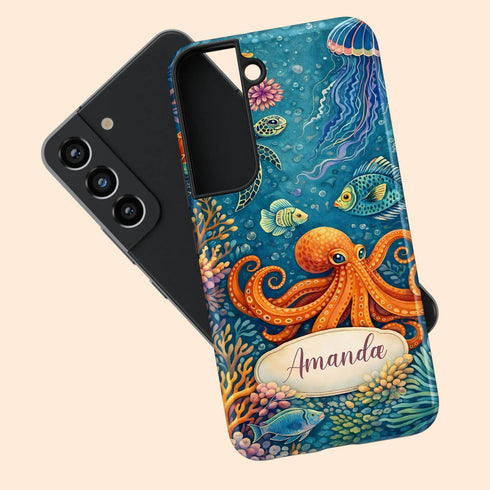 Personalized Enchanting Coastal Reef Galaxy Case