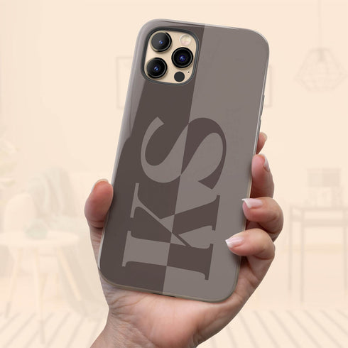 Personalized Minimalist Two-Tone Terra iPhone Case