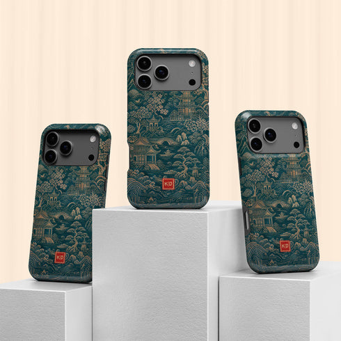 Personalized Golden Pagoda Garden iPhone Case