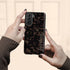 Custom Name Dark Tortoiseshell Serif Galaxy Case