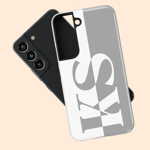 Personalized Minimalist Two-Tone Solid Galaxy Case