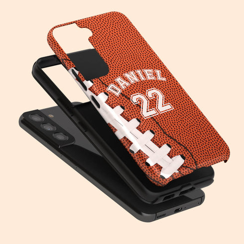Sports Football Player & Number Galaxy Case