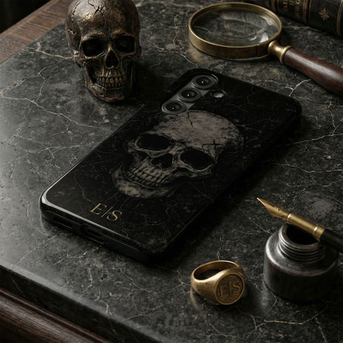 Personalized Obsidian Skull Galaxy Case