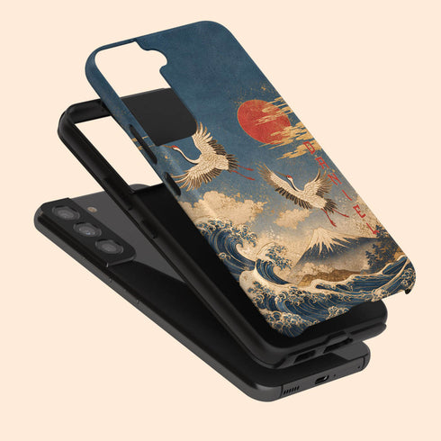 Personalized Cranes of Fuji Galaxy Case