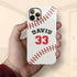 Custom Baseball Player & Number iPhone Case