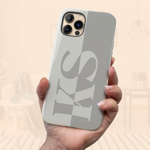 Personalized Minimalist Two-Tone Solid iPhone Case