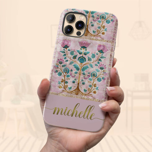 Custom Name Mandala Boho Floral iPhone Case