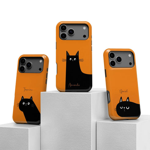 Personalized Cute Cat Mood iPhone Case