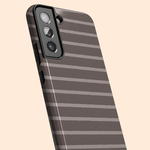 Custom Name Earth Tone Stripes Galaxy Case