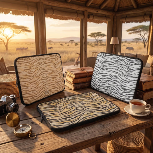 Personalized Velvet Tiger Laptop Sleeve